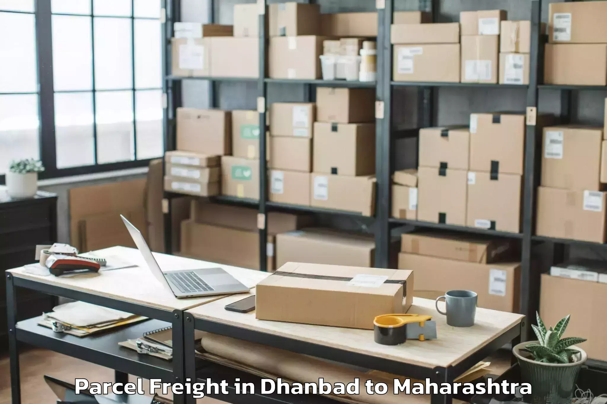 Top Dhanbad to Sangamner Parcel Freight Available